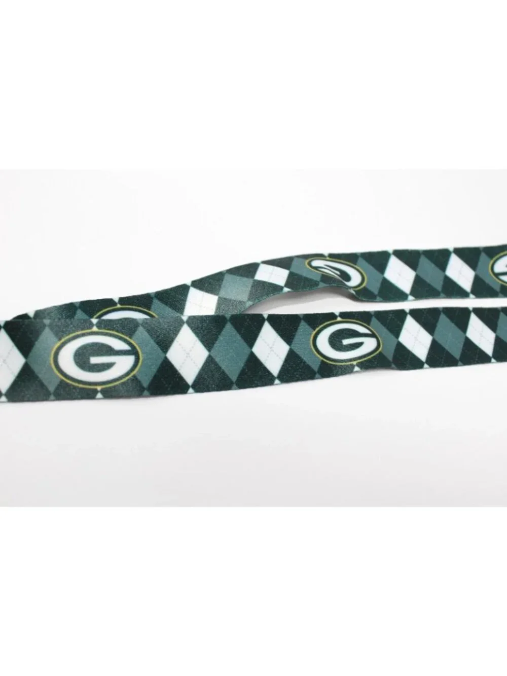Green Bay Packers Lanyard Keychain Argyle Reversible With Clip NFL New